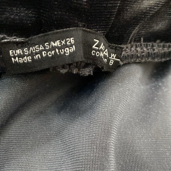 Zara high waist neutral minimal velvet leggings - Picture 5 of 5